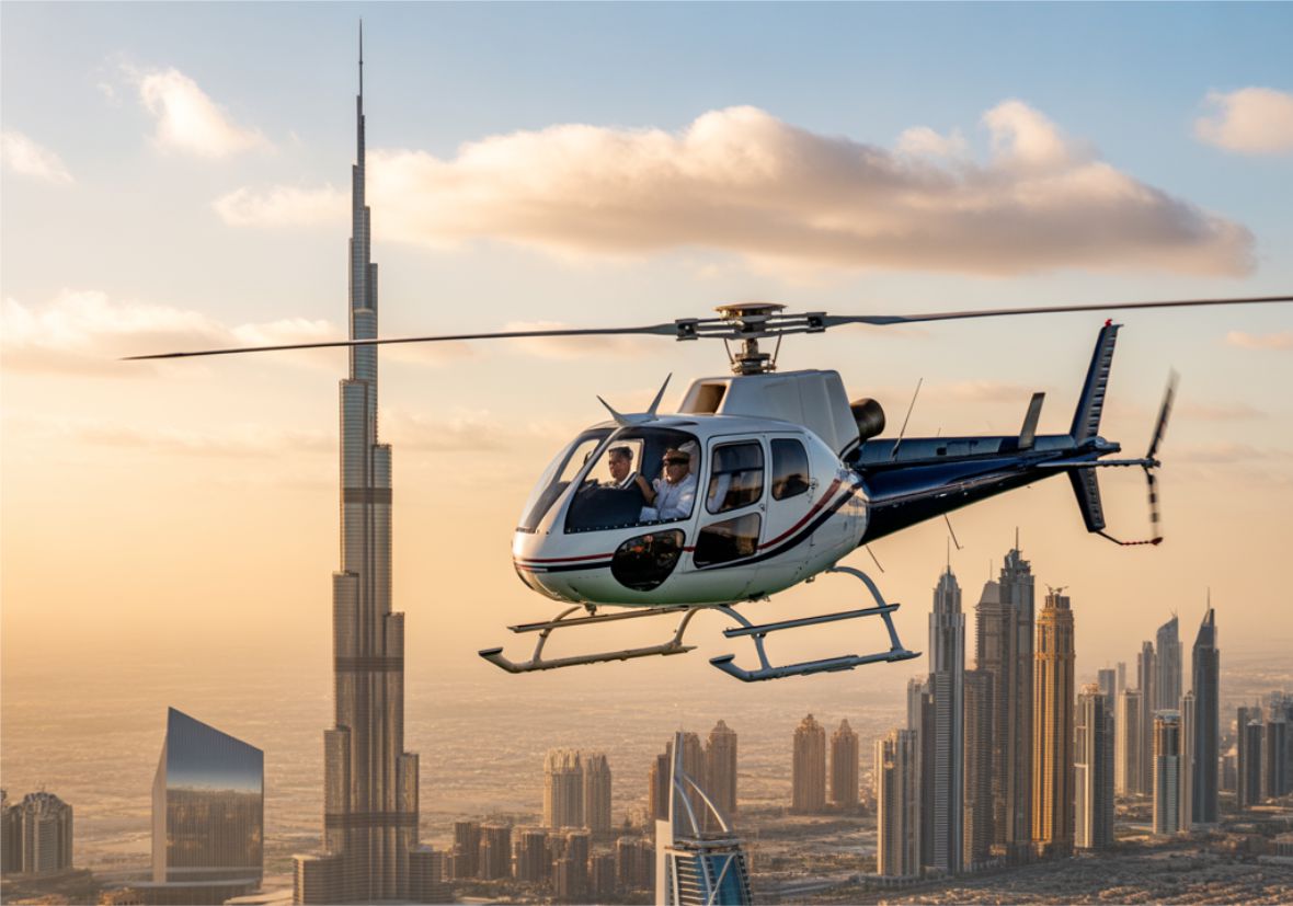 Helicopter Tour Shared - Flame Travel Dubai